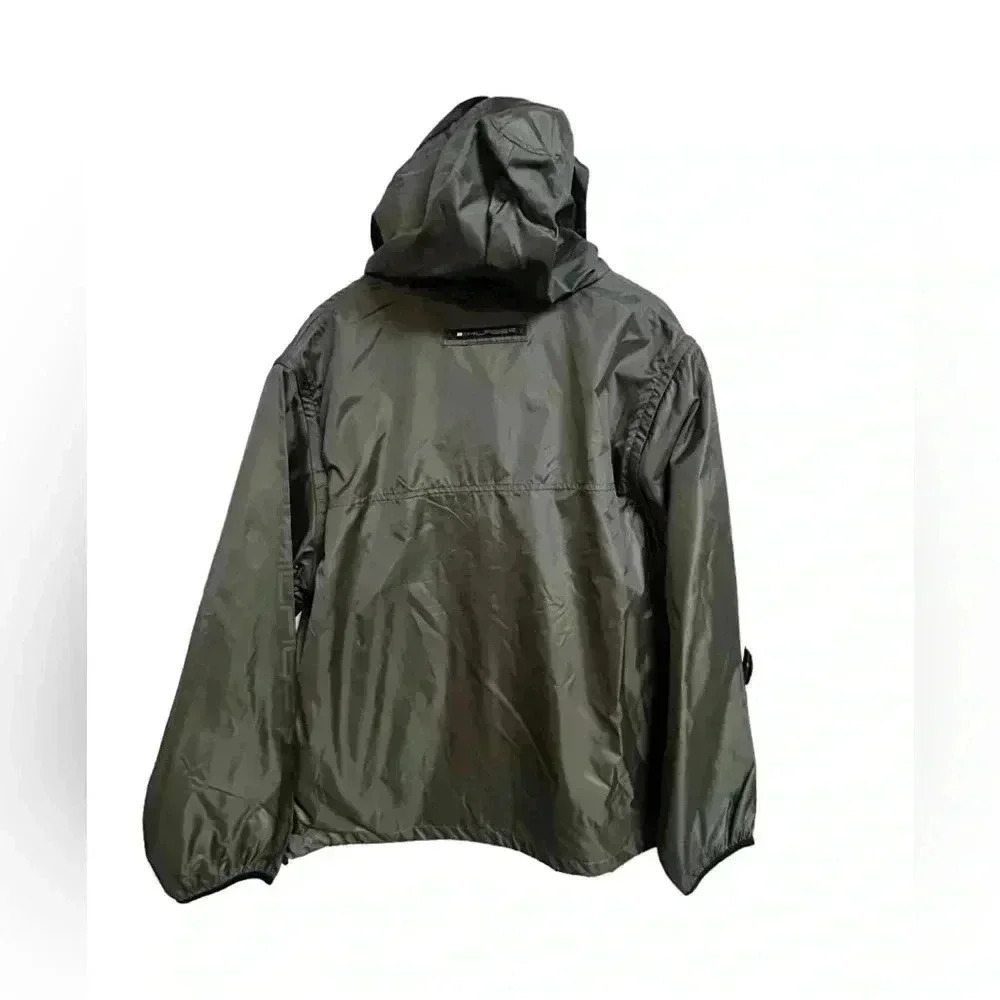 NWT 90’s VTG Tommy Hilfiger Olive Green Pullover 1/2 Zip Windbreaker Size XL - Picture 7 of 9